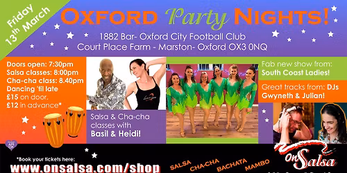 OXFORD | OnSalsa Social | Friday 13th March | Guest teachers and Showcase