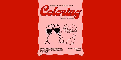Adult Coloring Night @ Bookish!