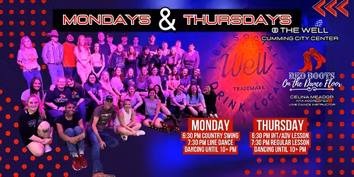 Red Boots at The Well - Mondays & Thursdays - Cumming GA