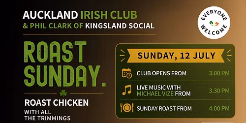Sunday Roast with Live Music | 12 July