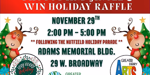 Jingle and Win Raffle and Photos with THE Derry Grinch and Buddy the Elf