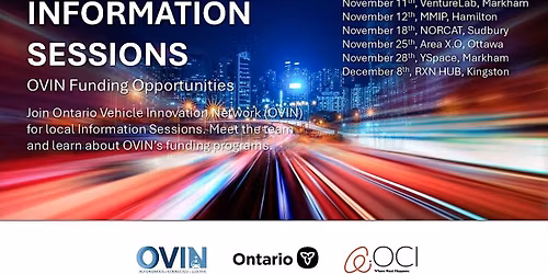 OVIN funding programs Information session, Kingston