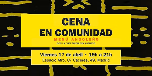 Cena en comunidad | Men\u00fa angole\u00f1o