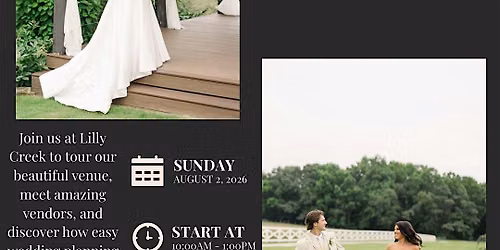 Lilly Creek Bridal Expo August 2026