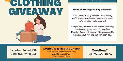 17th Annual Great Clothing Giveaway