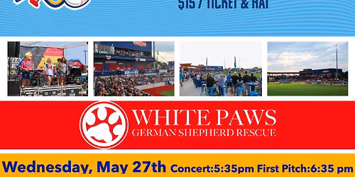 GB Rockers Ticket Fundraiser for White Paws ~ May 27th