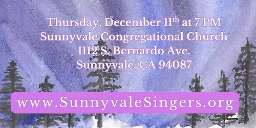 Sunnyvale Singers Benefit Concert for Sunnyvale Community Services