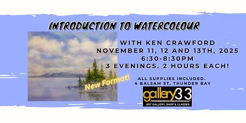 November Intro to Watercolours with Ken Crawford