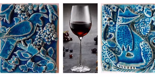 Clay and Sip Blue tile class