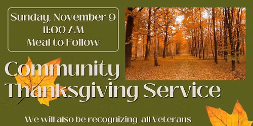 Community Thanksgiving Service & Meal