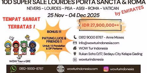 TOUR PORTA SANCTA PLUS LOURDES