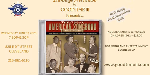 The Great American Songbook Sunset Evening Cruise-Presented by Backstage Productions