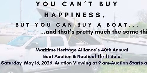 The 40th Annual Boat Auction and Nautical Thrift Sale!