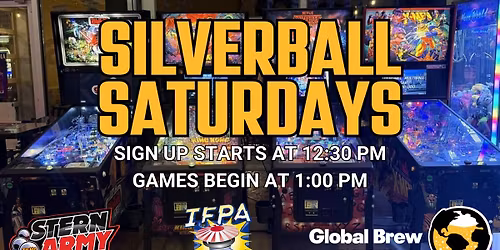 Silverball Saturdays at Global Brew St. Charles - January