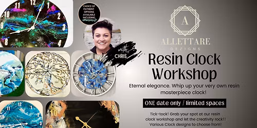 \ud83d\udd52\u2728 Timeless Creations: Resin Clock Workshop - ONE DATE ONLY\u2728\ud83c\udfa8