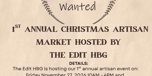 IST ANNUAL CHRISTMAS ARTISAN MARKET