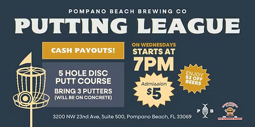 Disc Golf Putting League | Pompano Beach Brewing Co