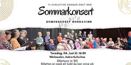 Sommarkonsert Demenskoret Nordavind