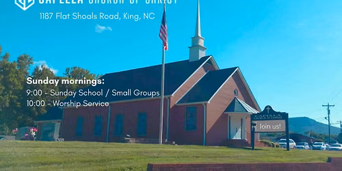 Worship Service at Capella Church of Christ in King, NC