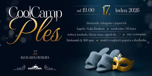 \ud83c\udf89 CoolCamp ples 2026: Inkognito v papu\u010d\u00edch! \ud83c\udf89