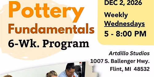Pottery Fundamentals 6-Week Program (October-December)