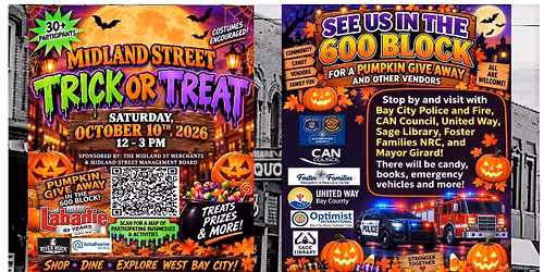 TRICK OR TREAT on MIDLAND STREET  & PUMPKIN GIVE A WAY
