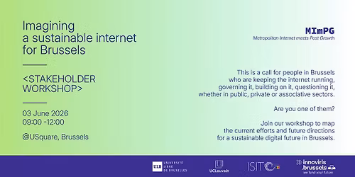 Imagining  a sustainable internet  for Brussels - Free Event