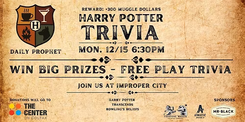 Harry Potter Trivia Benefiting The Center on Colfax