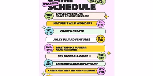 Summer Camp 2026- week 6