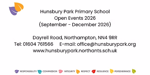 Hunsbury Park Primary School Open Events 2026