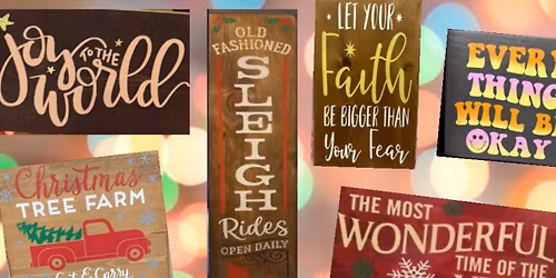 Winter\/Christmas Walk-in, Make & Take Board Painting at 8th Ward Pub in Rockford!