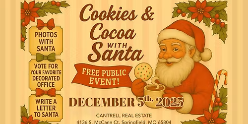 \ud83c\udf85\ud83c\udffc\ud83c\udf84 Cookies & Cocoa with Santa \ud83c\udf84 \ud83c\udf85\ud83c\udffc