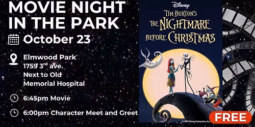Movie Night in the Park with Special Character Visit!