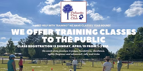 Palmetto Dog Club - Spring II Class Registration