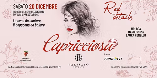 CAPRICCIOSA red details | Baessato Noventa | Powered by Fragola