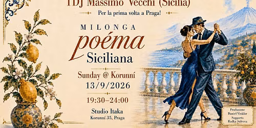 Milonga PO\u00c9MA "Siciliana" @ Korunn\u00ed, TDJ Massimo Vecchi (SICILIA), 13\/9\/2026