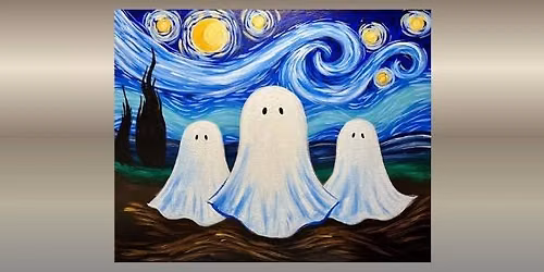\ud83c\udf0c\ud83c\udf83 Paint and Sip: Spooktacular Starry Night \ud83d\udc7b\u2728
