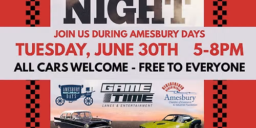 Amesbury Days Cruise Night at Gametime 