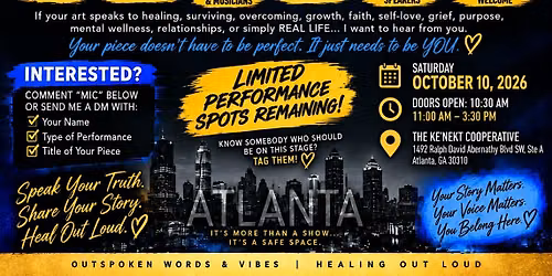 Open Mic Poetry Night \u2014 presented by Outspoken Words & Vibes