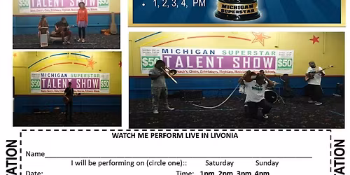 MICHIGAN SUPERSTAR Talent Show, perform live $15 minutes for $50 cash