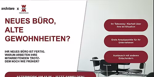 Next Generation New Work - Kultur braucht Raum | AfterWork WMPE x architare