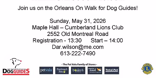 Orleans On Walk for Dog Guides