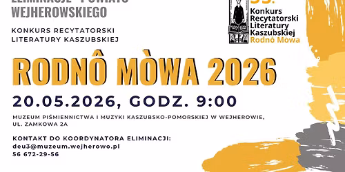 55 Konkurs Recytatorski Literatury Kaszubskiej ,,Rodn\u00f4 M\u00f2wa\u2019\u2019. 