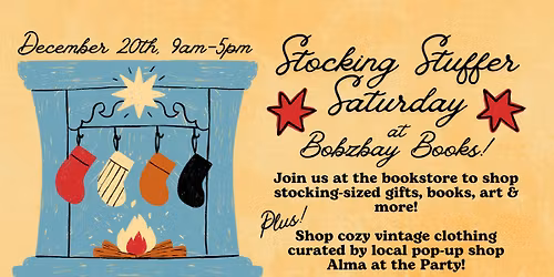 Stocking Stuffer Saturday (& Vintage Clothing Pop-Up Shop) at Bobzbay Books!
