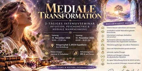 Mediale Transformation \u2013 Intuition, Psychometrie & mediale Wahrnehmung