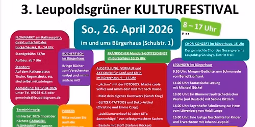 Kulturfestival mit Flohmarkt in Leupoldsgr\u00fcn