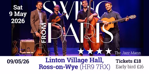 Swing from Paris at Linton Village Hall, Ross-on-Wye | 9 May