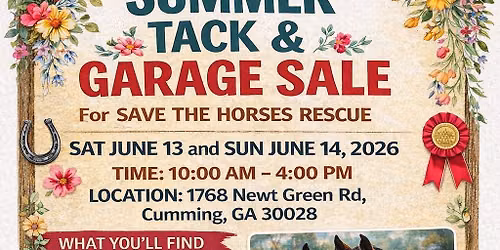 Summer Tack & Garage Sale Fundraiser