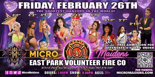 Houma, LA - Micro Maidens: The Show @ East Park Volunteer Fire Department
