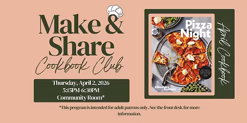 Make & Share Cookbook Club-Pizza Night
